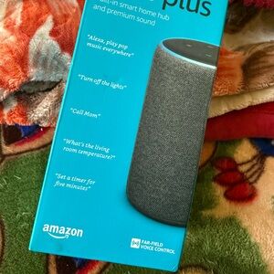 Amazon Echo Plus with Gray Fabric